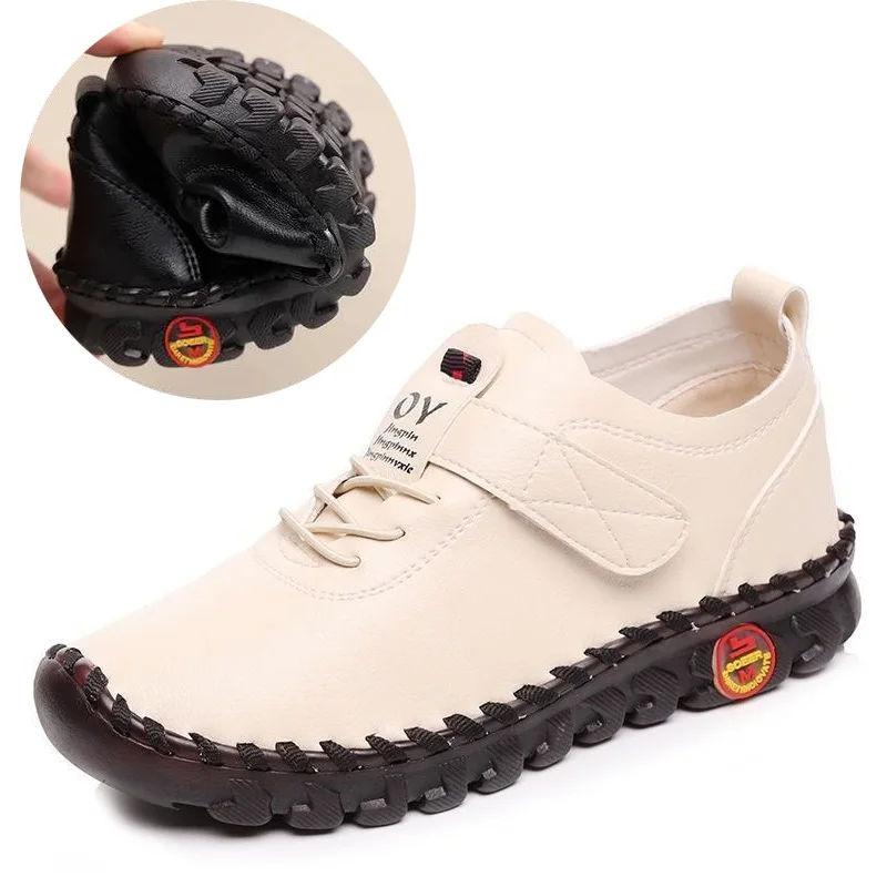 

Comfortable Mom Leather Sneakers Loafers Woman Moccasins Stitched Slip On Ballet Flats For Women Nurse Shoes Medical