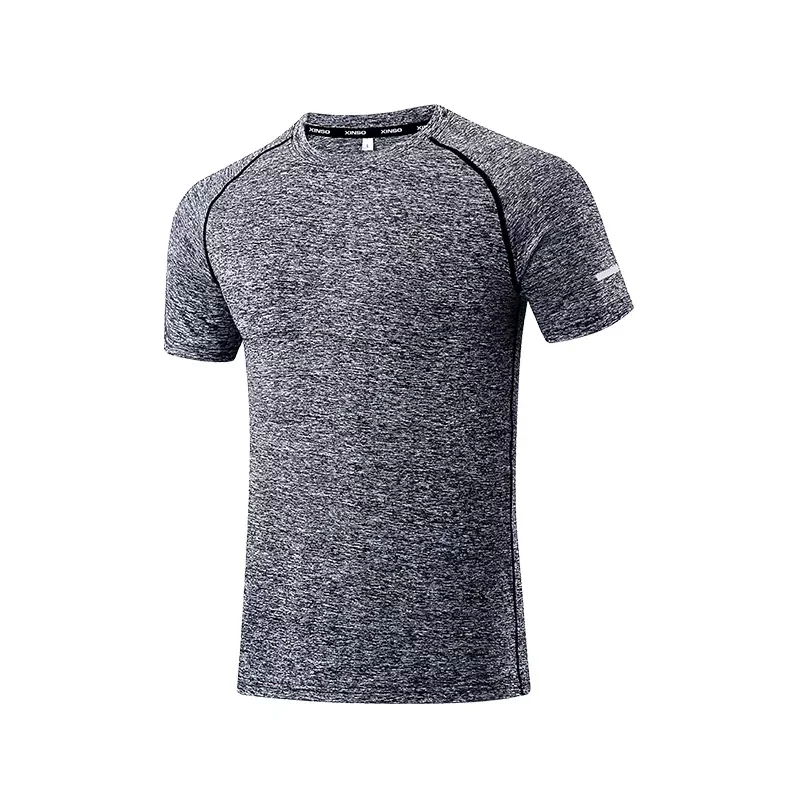 

Athletic Wear Polyester Men Running T Shirt Quick Dry Fitness Shirt Training Exercise Clothes Gym Sport Shirt Camisa Lightweight