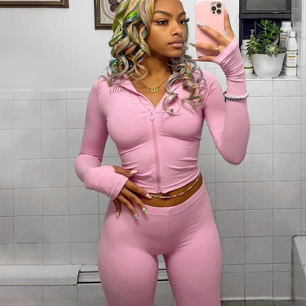 

Женский спортивный костюм из 2 предметов Y2K, спортивные облегающие брюки, одежда, толстовки, 2022, женские свитшоты, спортивные штаны, джоггеры,...