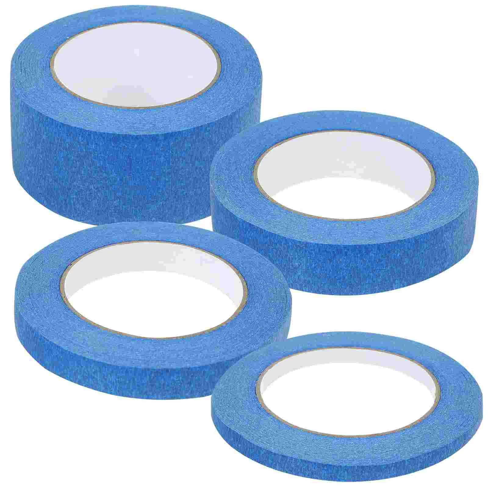 

4 Rolls Painter Tape Painters DIY Crafts Spray Masking Painting Textured Paper Blue 50mm