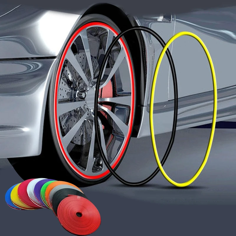 

4M / 8M Car Rim Protect Strip Wheel Edge Protector bright Matte car Wheel Sticker Tire Protection Covers Car Wheel Rims Styling