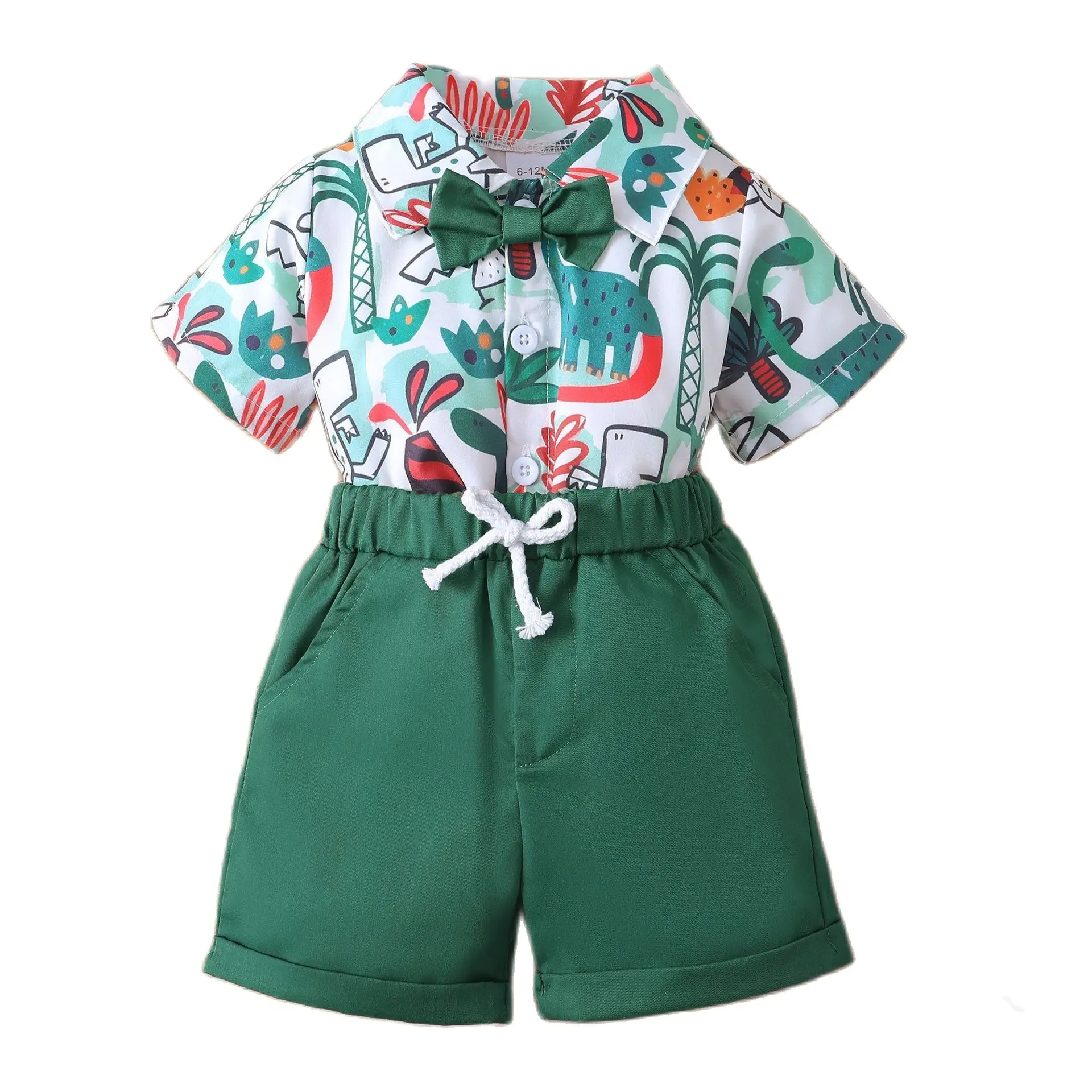 

От 0 до 4 лет одежды для маленьких мальчиков, Детский костюм с короткими рукавами, летняя новая стильная модная рубашка с принтом для мальчик...