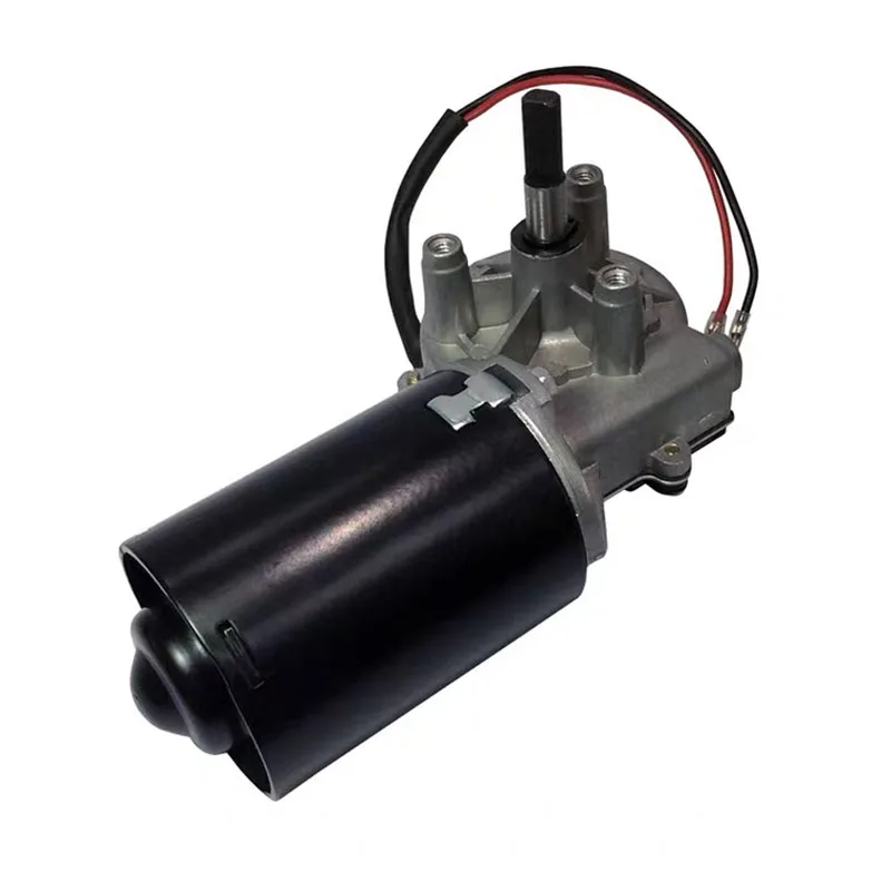 

DC Gear Motor High Torque Garage Door Raplacement Electric Right Angle Reversible Worm Gear Motor Threaded shaft left