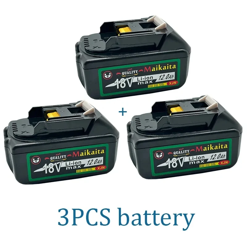 

Makita 100% Original 18V 12.0Ah Rechargeable Power Tool Battery with LED Lithium Ion Replacement LXT400 BL1860B BL1860 BL1850