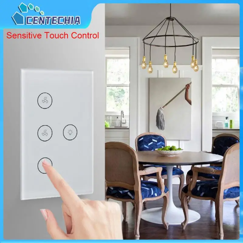 

Tuya Fan Lamp Switch Wifi Ceiling Fan Speed Controller Light Switch On/off Tuya Smart Life APP Remote Alexa Google Voice Control