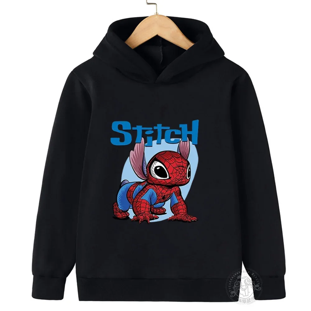 Детский уличный Модный свитшот Человек-паук Disney топы для мальчиков и девочек