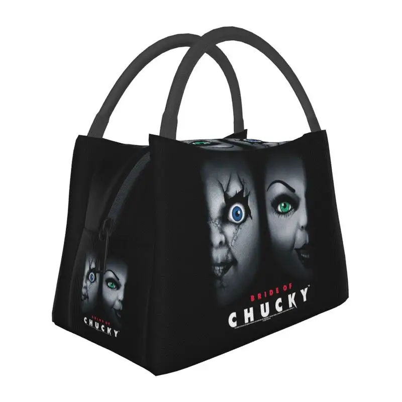

Bride Of Chucky Movie Insulated Lunch Tote Bag for Women Child's Play Portable Thermal Cooler Food Lunch Box Hospital Office