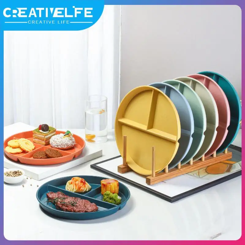 

Simple Dining Practical Reusable Dinner Plate Round Fashion Micro-wave Oven Portable Wheat Straw Safety Durable