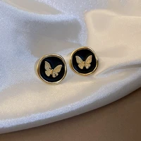 koudoun new geometric earrings round butterfly earrings vintage irregular stud for women korean trendy party jewelry gifts 2022
