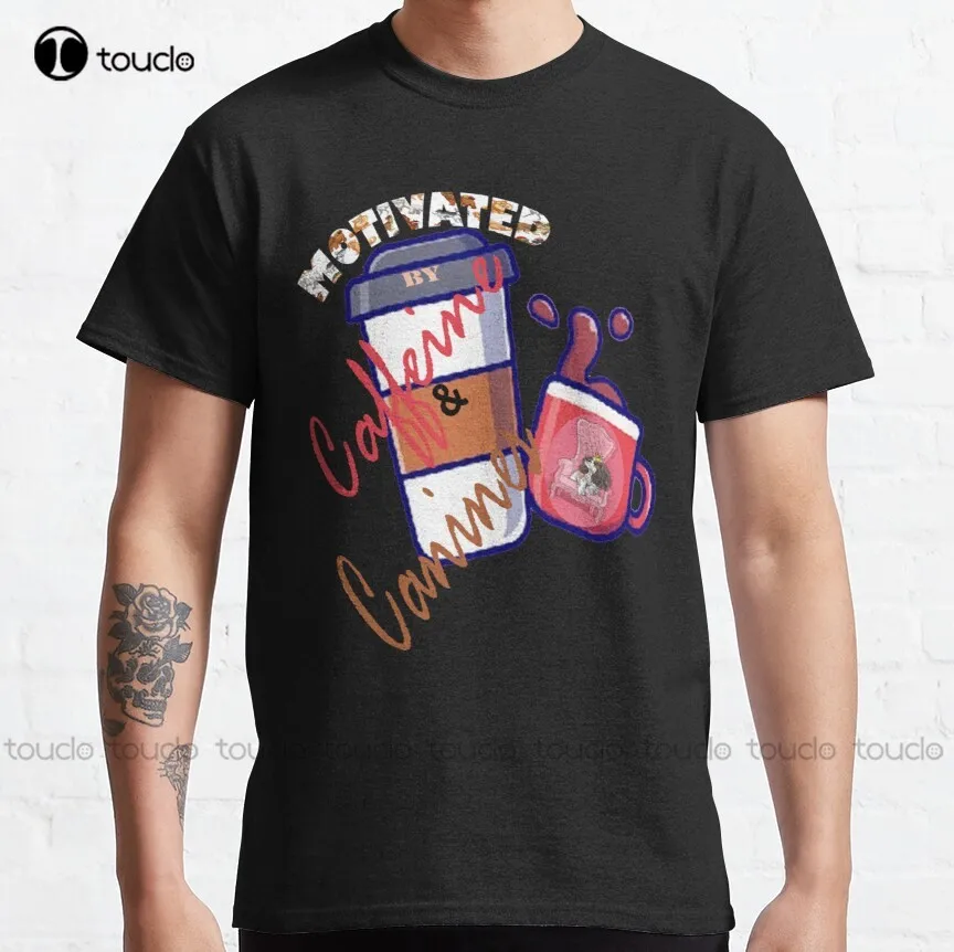 

Motivated By Caffeine And Canine Classic T-Shirt Shirt Printing Custom Aldult Teen Unisex Digital Printing Tee Shirt Xs-5Xl New