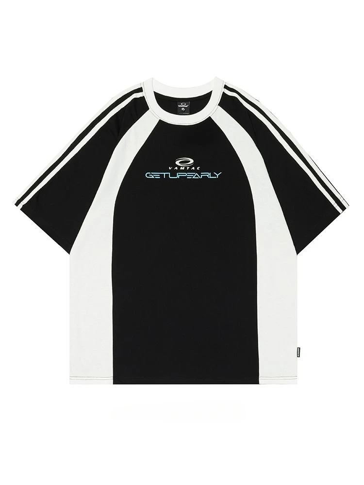 Мужские и женские футболки с короткими рукавами в американском стиле ретро