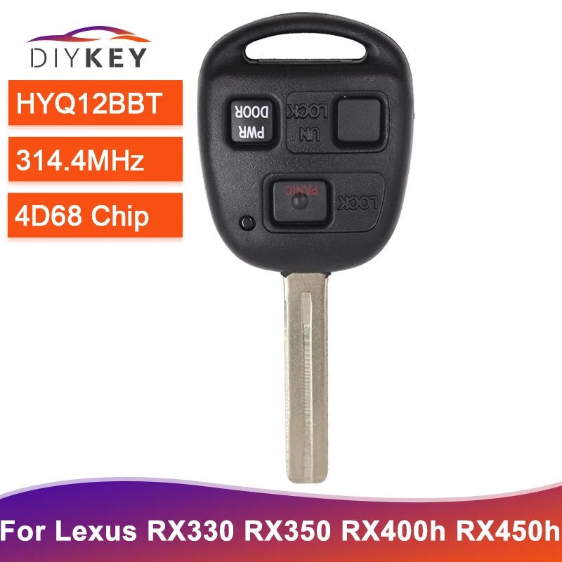 ФКС: HYQ12BBT 4D68 чип для Lexus RX330 RX350 RX400h RX450h 2006 2007 2008 2009 Мгц дистанционный ключ с 3