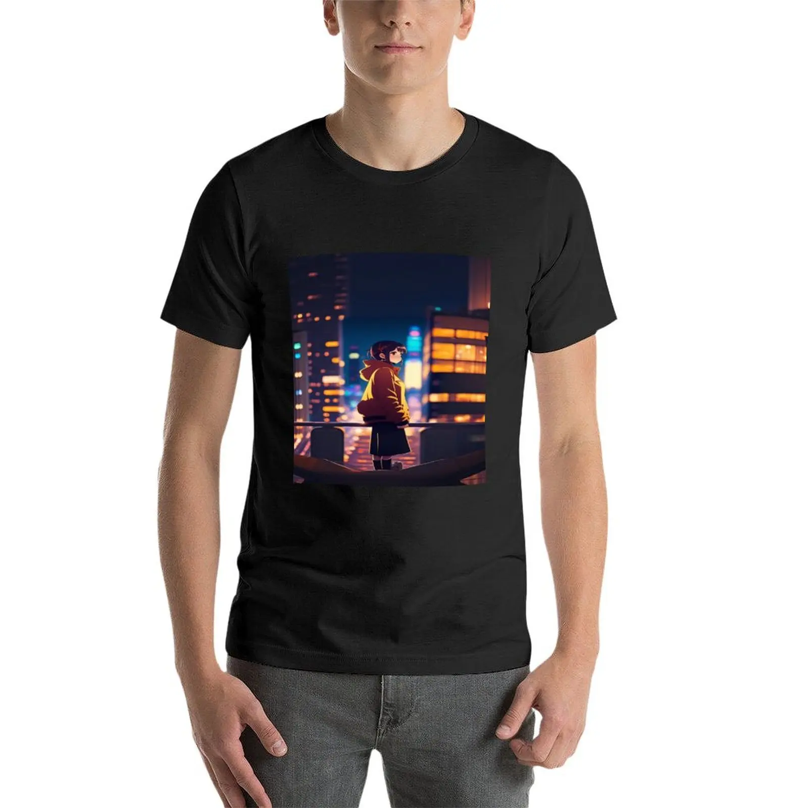 Футболка в стиле аниме A girl makoto shinkai уличная одежда футболка с коротким рукавом