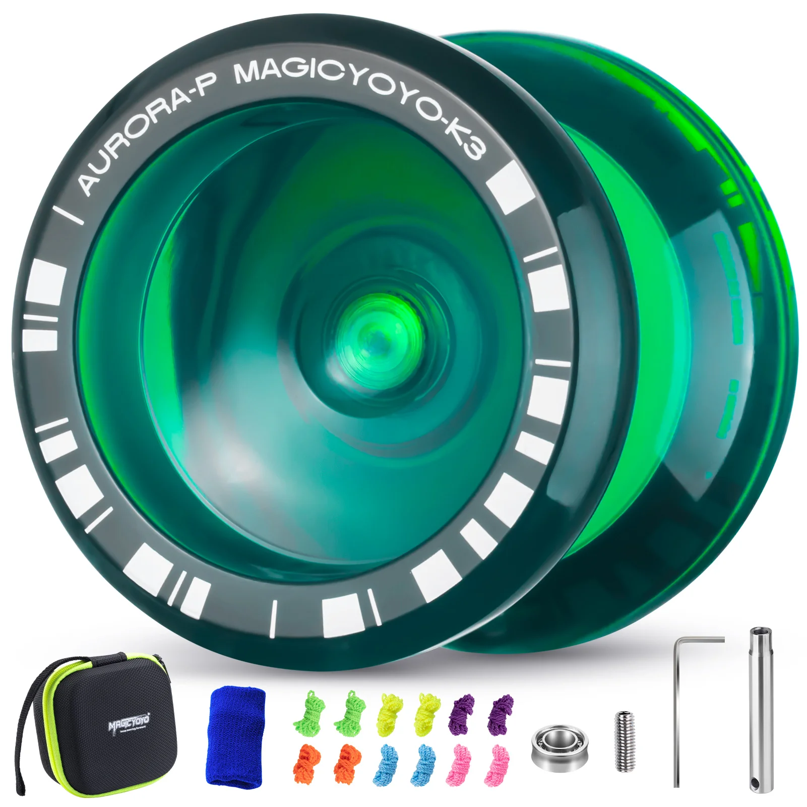 Фото MAGICYOYO K3 Aurora-p Yoyo для детей, отзывчивое йойо для начинающих, профессиональные трюковые йойо с дополнительным неотзывчивым подшипником №3