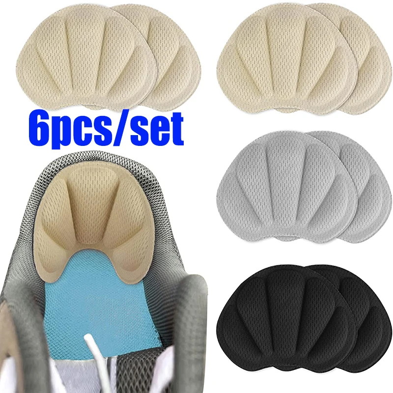 

6Pcs Sports Heel Sticker Insoles for Running Shoe Size Reducer Filler Liner Protector Heel Pain Relief Self-adhesive Cushion Pad