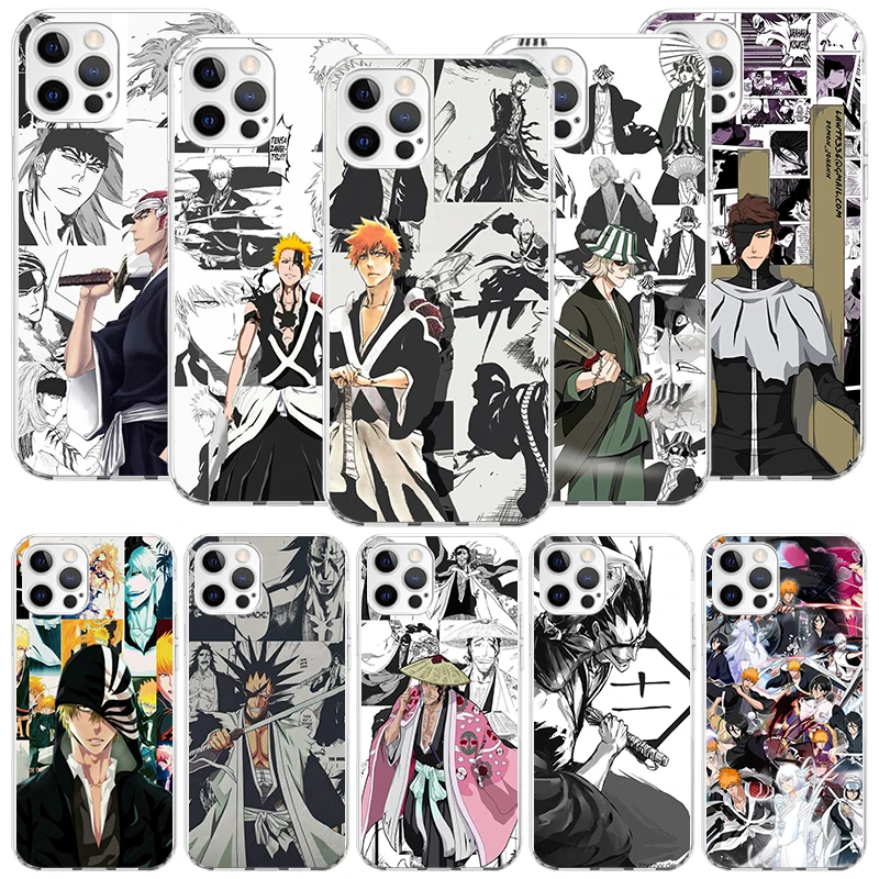 Чехол для телефона Ichigo Kenpachi Bleach Anime Apple iPhone 16 15 14 13 12 11 Pro Max XS X 7 + 8 Plus SE с мягким