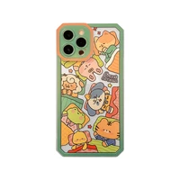 cartoon sleeping animals silicon case for iphone 11 12 13 pro max 8 7 plus xr xs max x se 2020 12 mini soft back cover capa