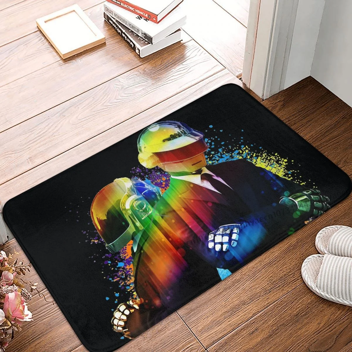 

Band Daft Punk Bedroom Mat Bangalter Guy Manuel De Homem Christo Colorful Doormat Kitchen Carpet Balcony Rug Home Decor