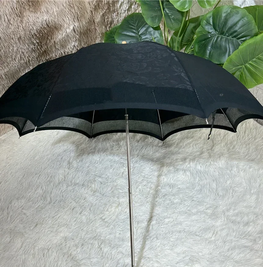 Черный Зонт-лук с вырезами зонт от солнца портативный Изысканный свадебный