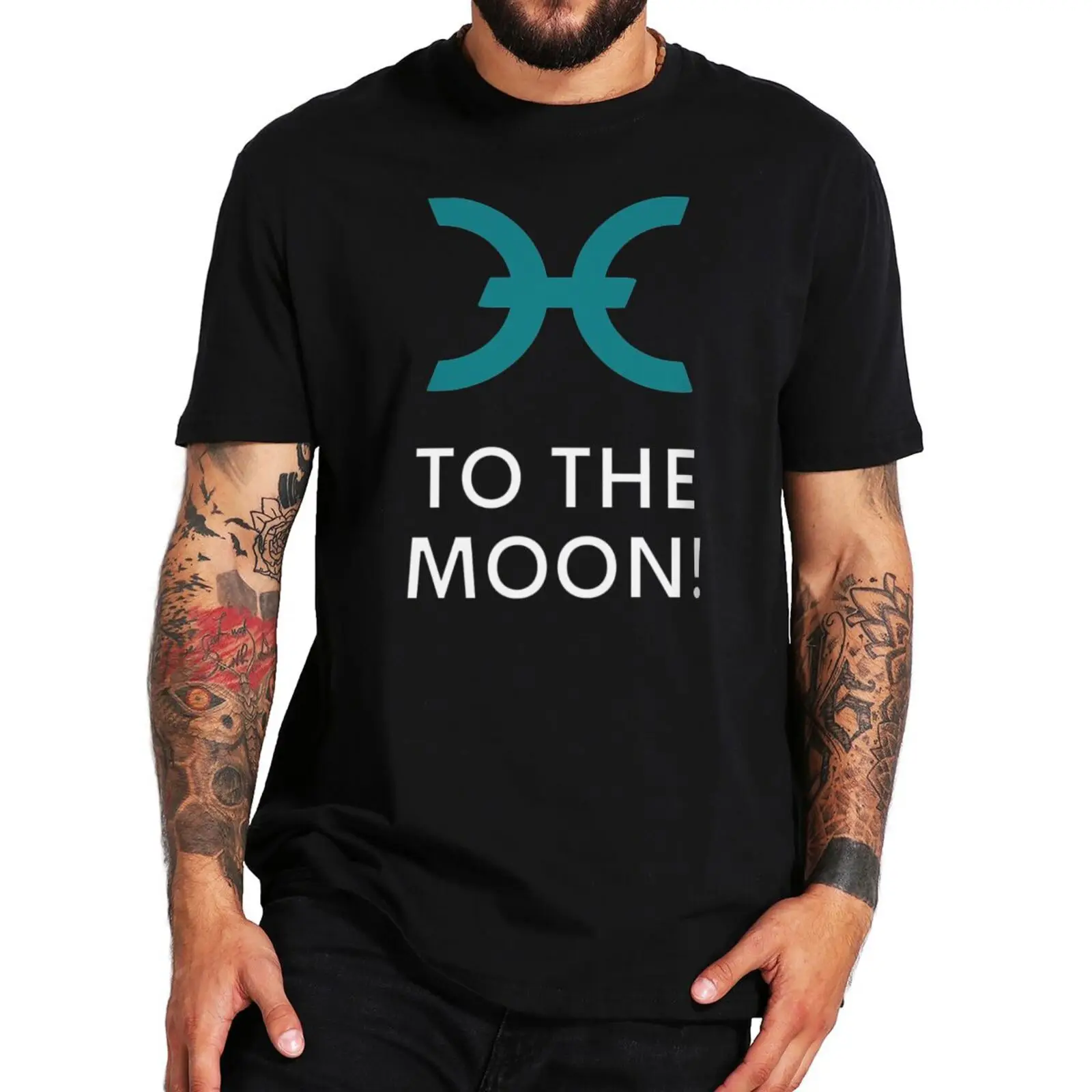 

Holo To The Moon T-Shirt Crypto Coin Hot Token Altcoin Essential Men Clothing Premium 100% Cotton Casual T Shirt EU Size