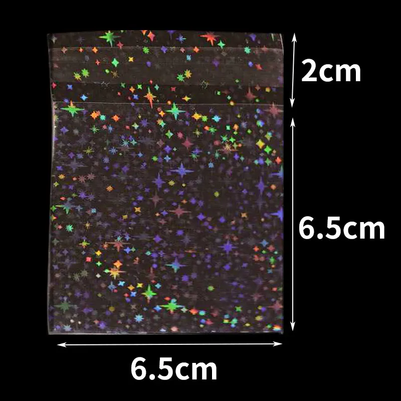 

20/50 шт., прозрачные самоклеящиеся пакеты со звездами, голографический лазерный чехол для DIY ювелирных изделий, значок, подарочный образец, пластиковый пакет для конфет