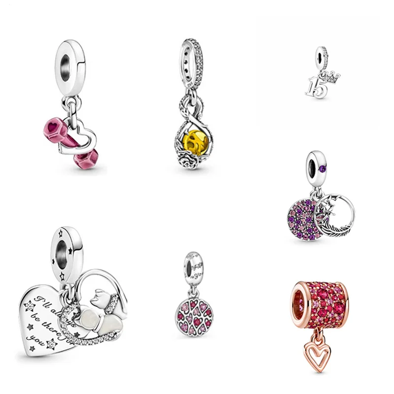 

Женский кулон из серебра 100% пробы, с бусинами