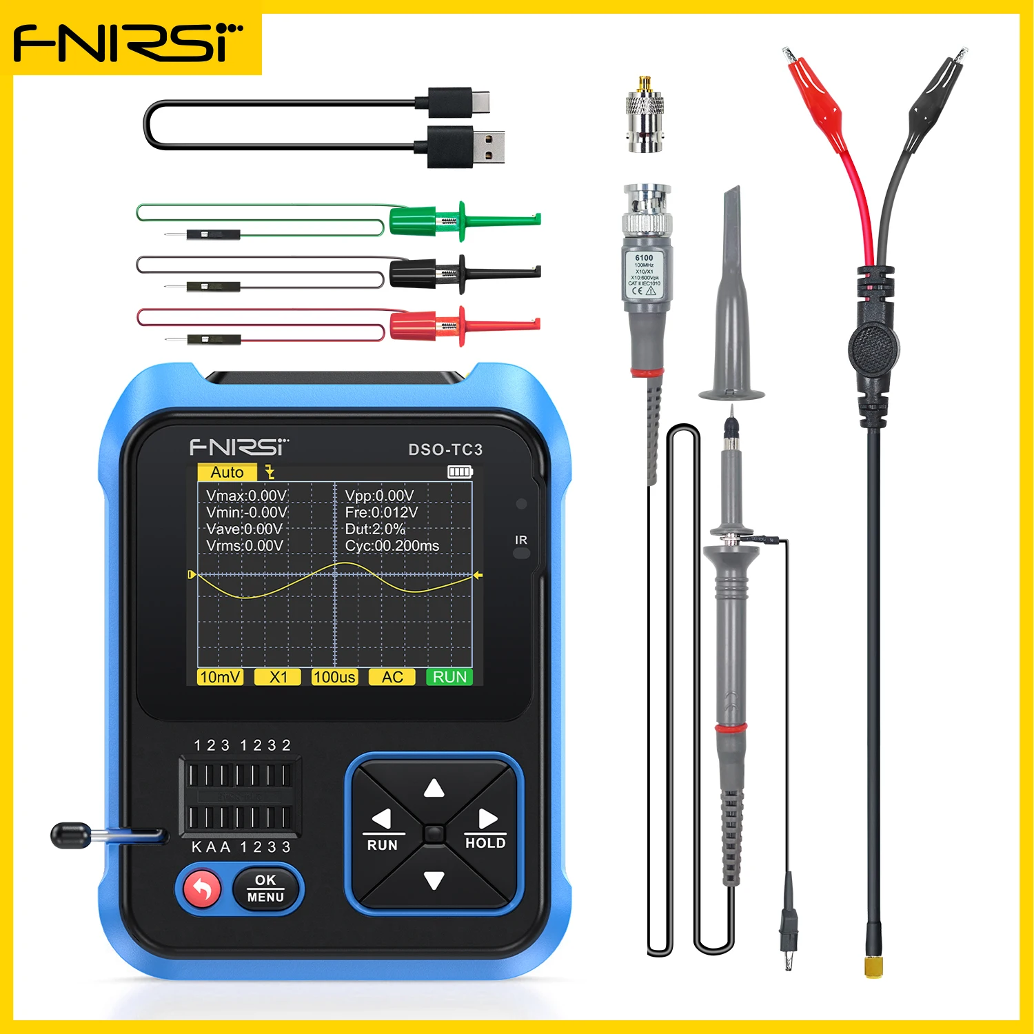 

Измеритель сопротивления FNIRSI TC3 50MΩ