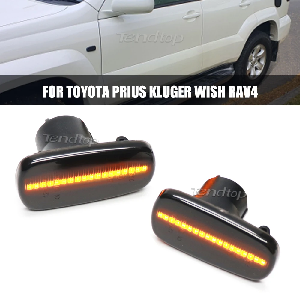 

Dynamic LED Side Marker Light Blinker For Toyota Prius Kluger Wish RAV4 Altezza Crown Land Cruiser Isis Lexus Turn Signal Lamp