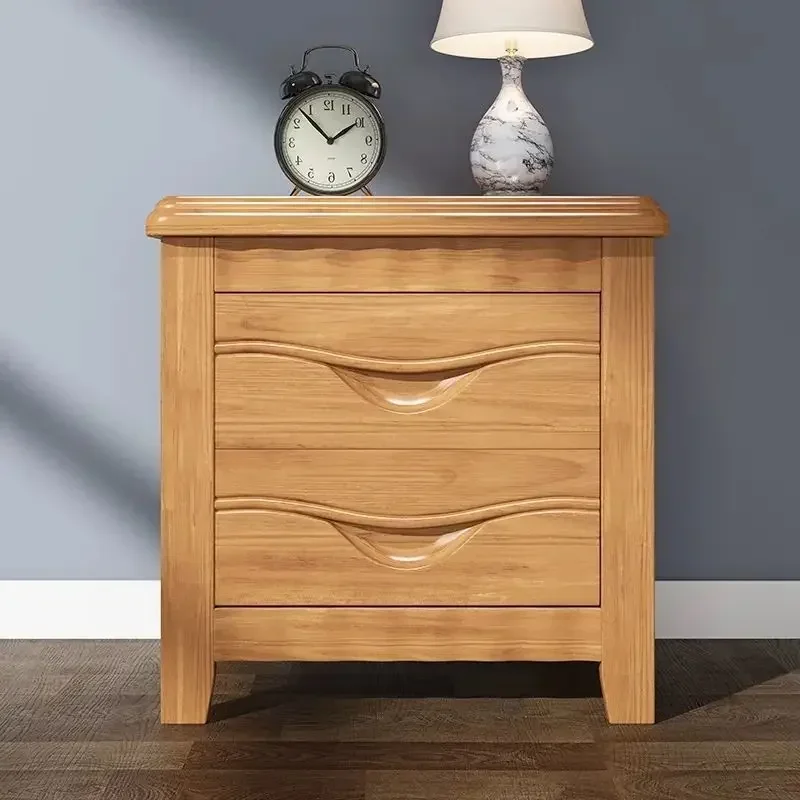 Деревянные удобные прикроватные тумбочки с ящиками для спальни небольшие