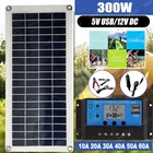 Комплект солнечных панелей, 300 Вт, 12 В постоянного тока, 5 В, USB, 10-60 А