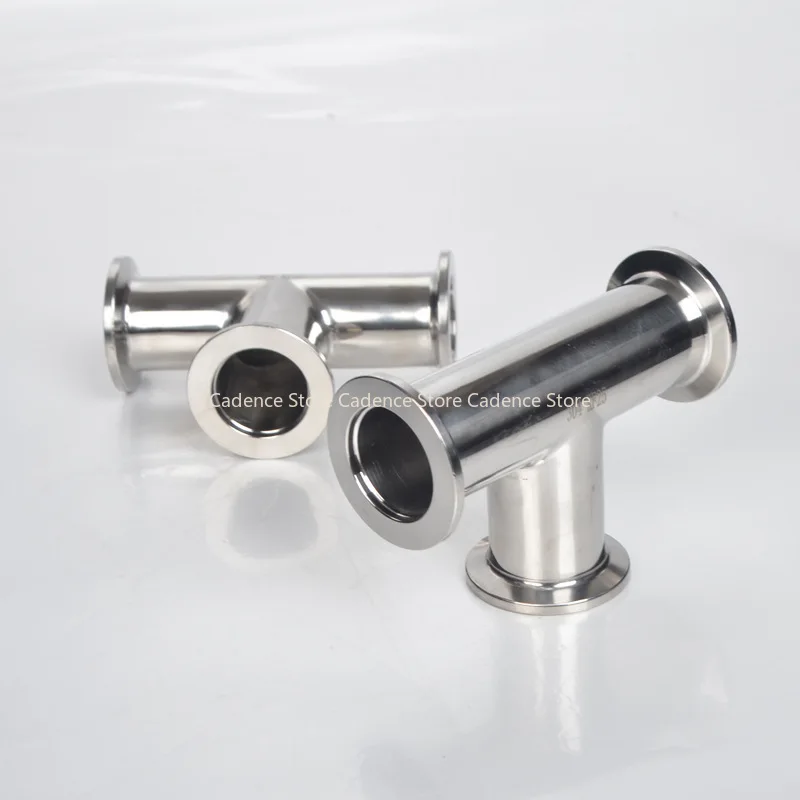 Фото Тройник с тройником Tri Clamp из нержавеющей стали SS304 Homebrew KF16/25/40/50, 3-ходовой разъем, фитинг для санитарной трубы №3