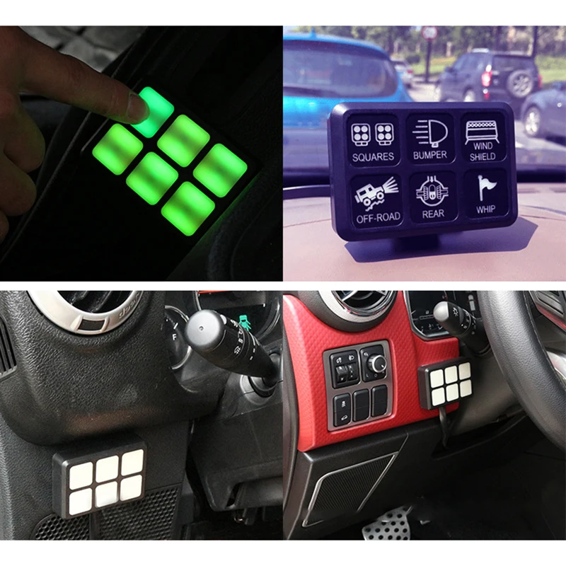 6 кнопочный переключатель панель реле система цепи управления для Jeep Wrangler лодка