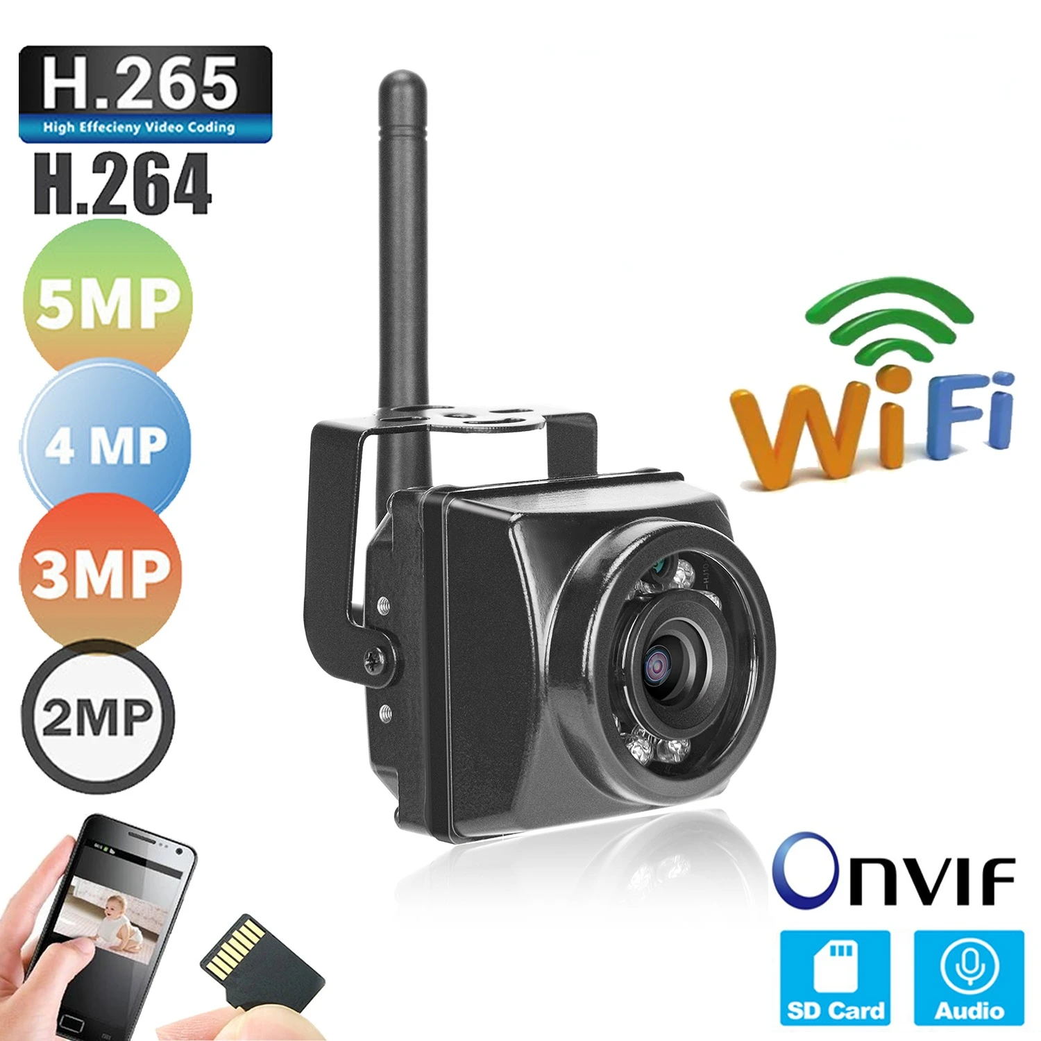 

IP-камера беспроводная с поддержкой Wi-Fi, 1920P, 1080P