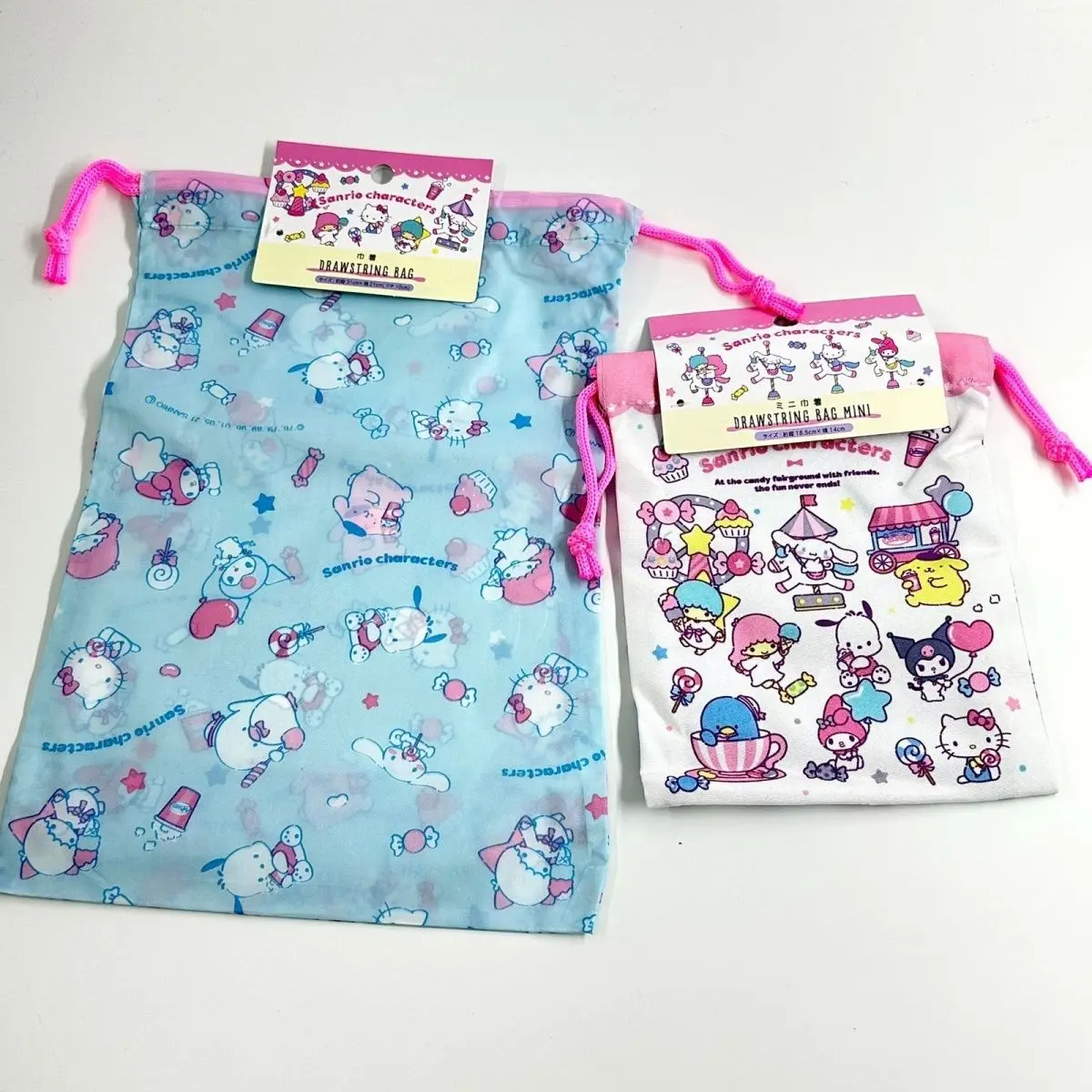 

Melody Kuromi Little Twin Stars Pochacco Hello Kitty Sanrio Kawaii Drawstring Bag Cute Girl Heart Cartoon Portable Storage Bag