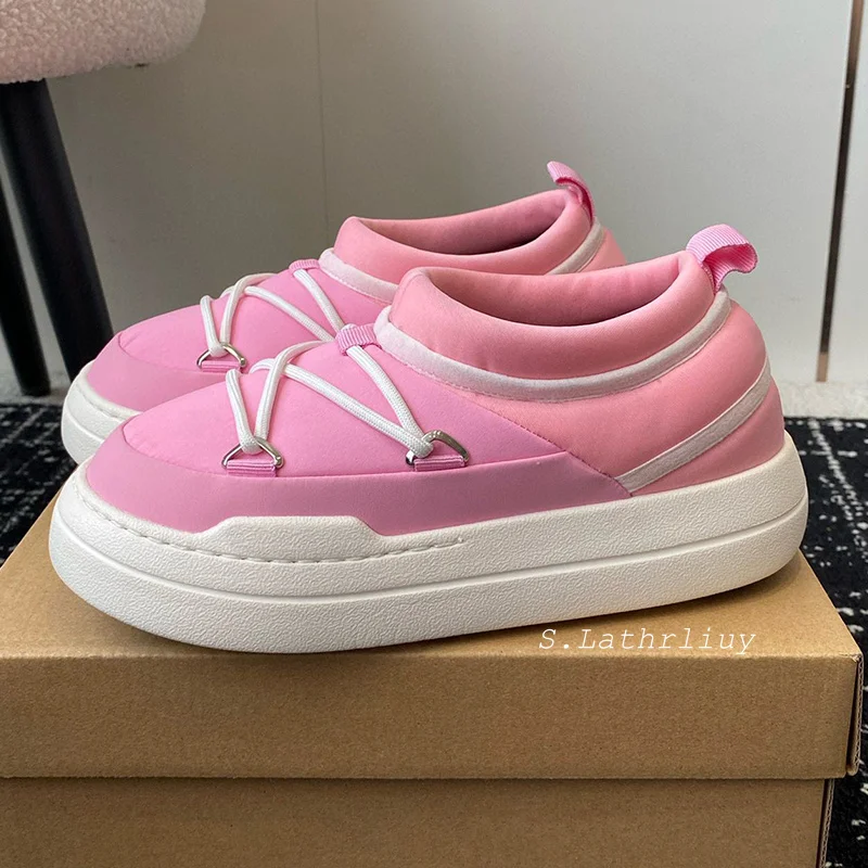 Зимние ботильоны с низким верхом повседневные женские зимние ботинки круглым