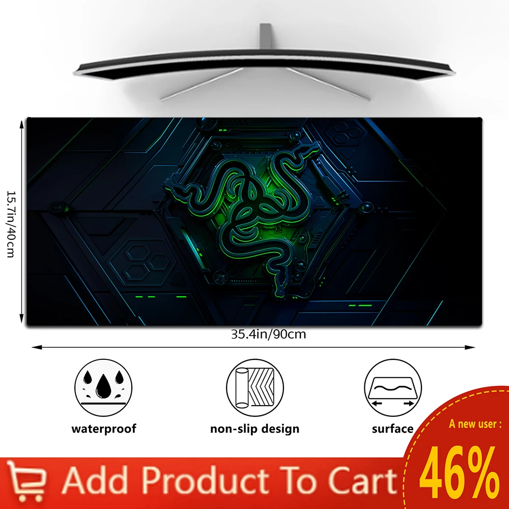 

Gaming Mousead Large 80x30 Gamer Razer Mouse Pad Computer Mouse Mat Gaming Locking Edge Carpet Keyboard Pads Rubber Desk Mat XL