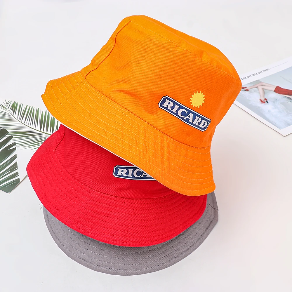 

Summer RICARD Bucket Hats Man Women Cotton Ricard Fisherman Caps Teen Outdoor Sport Fishing Hat Girl Boy bob RICARD Panama Hat