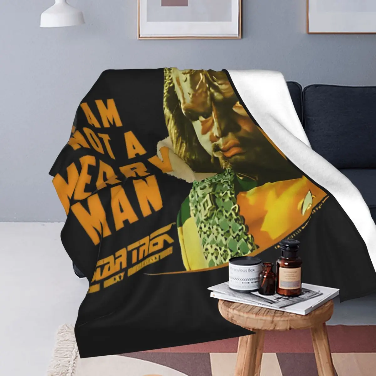 Одеяло Stars Treks The Next Generation Worf I Am Not A Merry Man фланелевое новое мягкое одеяло для