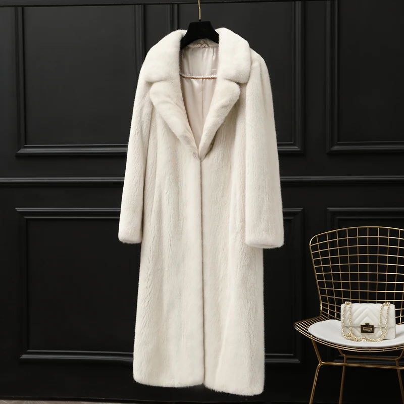 

Real Fur Coat Women Luxury Mink Fur Coats Mid-length Fur Jacket for Women New Winter 2023 Mink Fur Jackets Manteau Femme Hiver