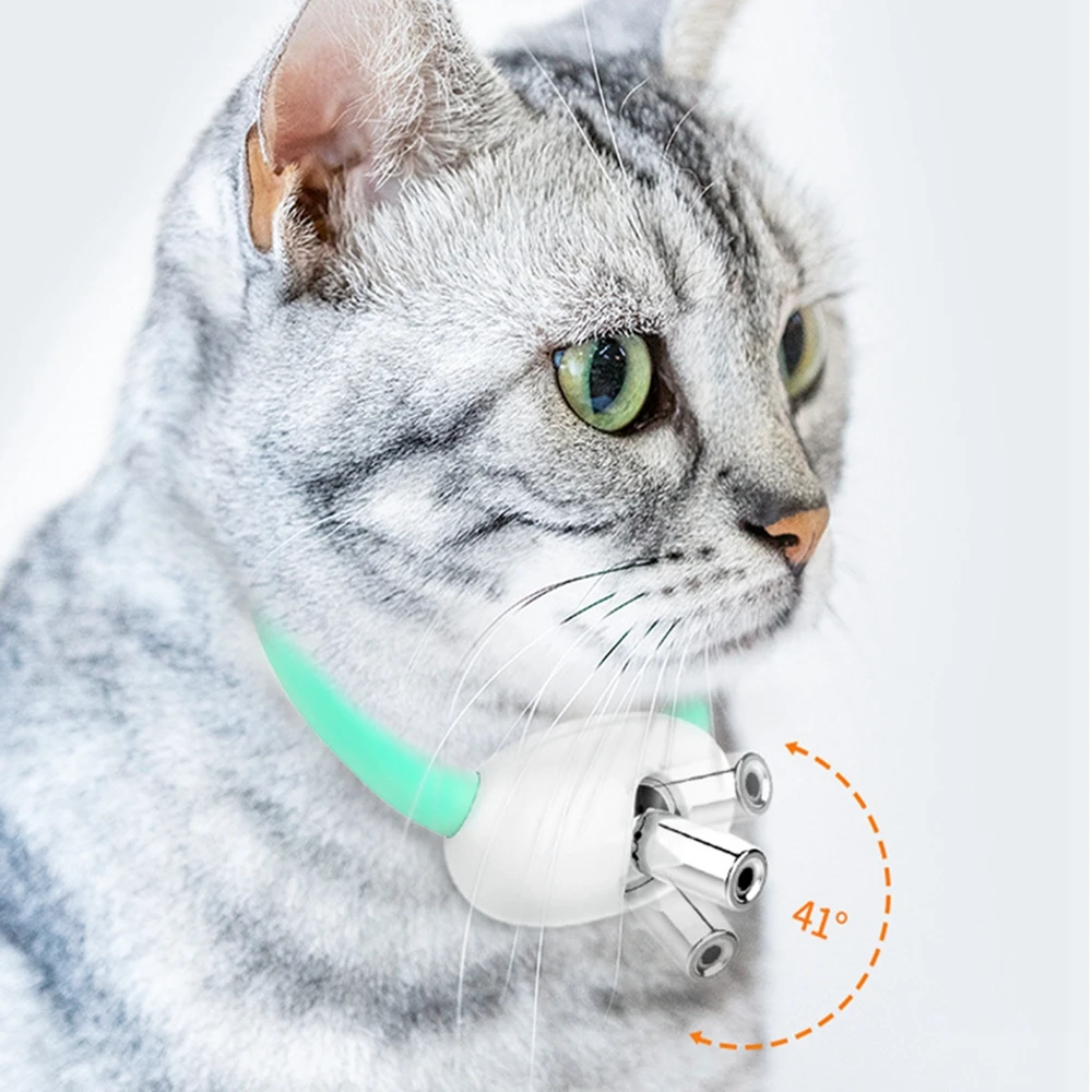Cat Toy Teasing Smart Automatic Laser Cat Collar Electric USB Charging Kitten Amusing Toys Interactive Training Toy Pet Supplies