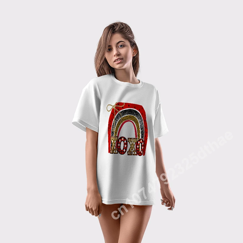

Valentine's Day Style Women Clothing Oversized Ladies Designer T-shirt Casual Y2k Tops Summer Short Sleeve Loose O-neck Female