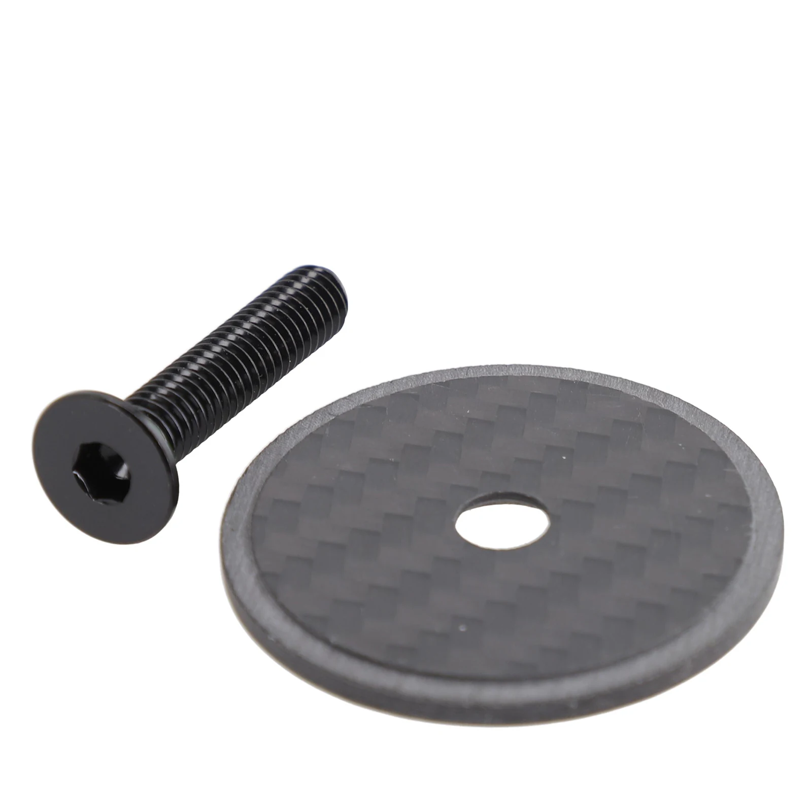 Крышка выноса велосипедной гарнитуры из углеродного волокна с титановым болтом