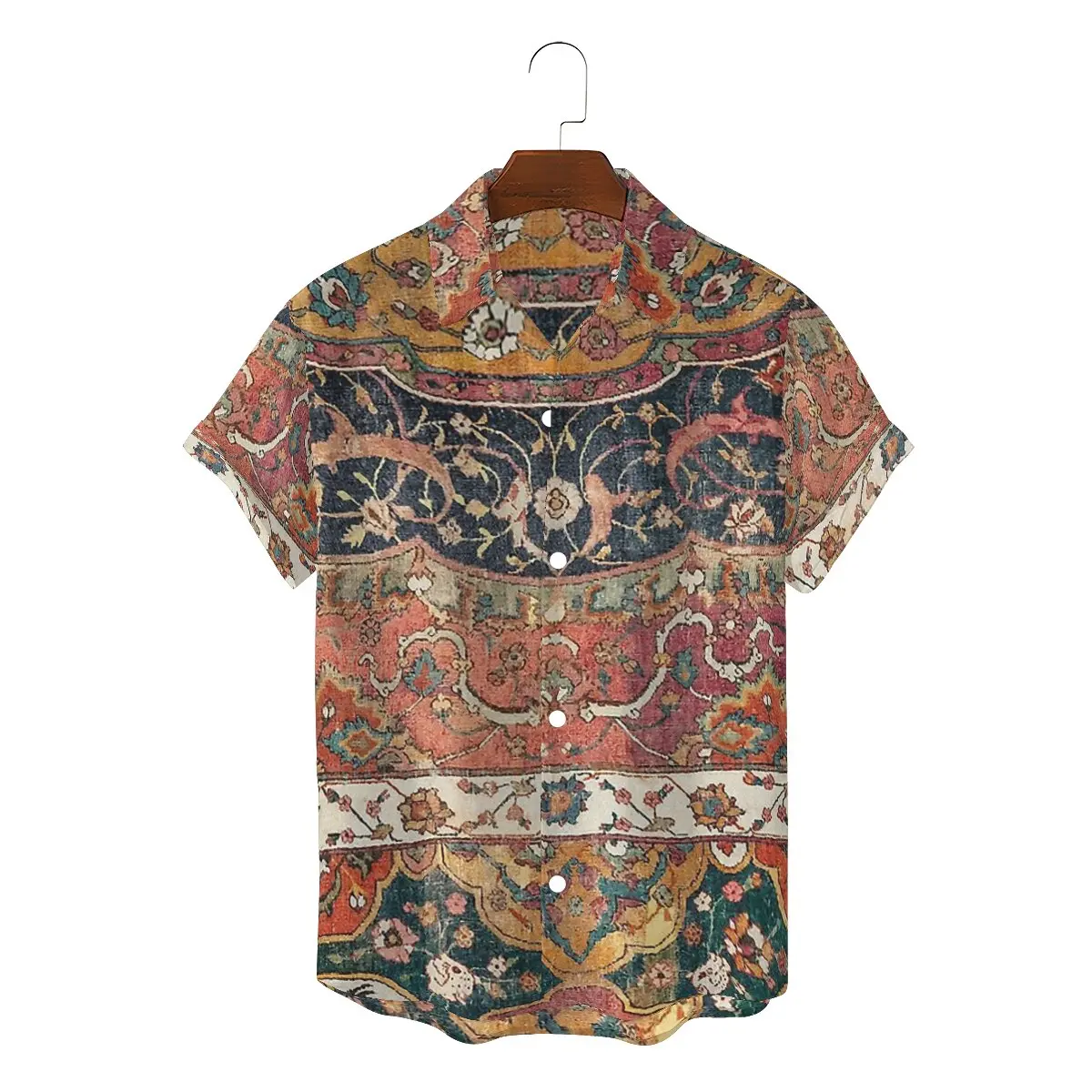 

Persian Medallion Rug 3D Shirt For Men Navajo Oriental Clothing Novelty Shirts Homme Printed Fluffy