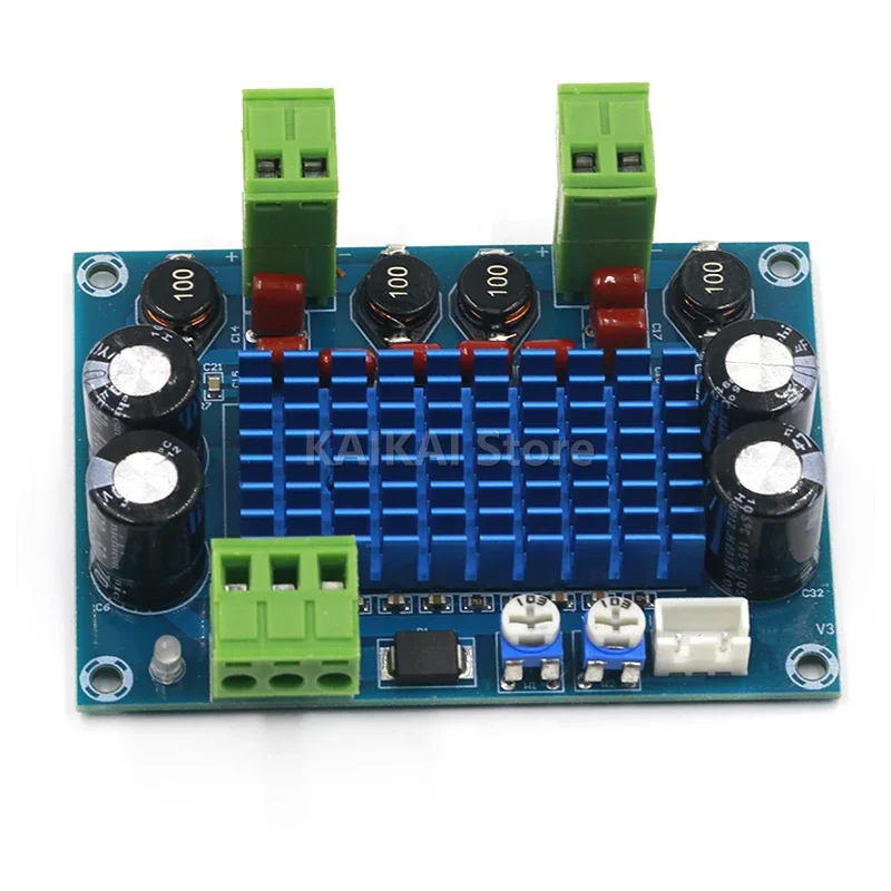 High Power Digital HIFI Amplifier Board 2*120W XH-M572 TPA3116D2 Chassis Dedicated Plug-in Input 5V 24V 28V output 120W