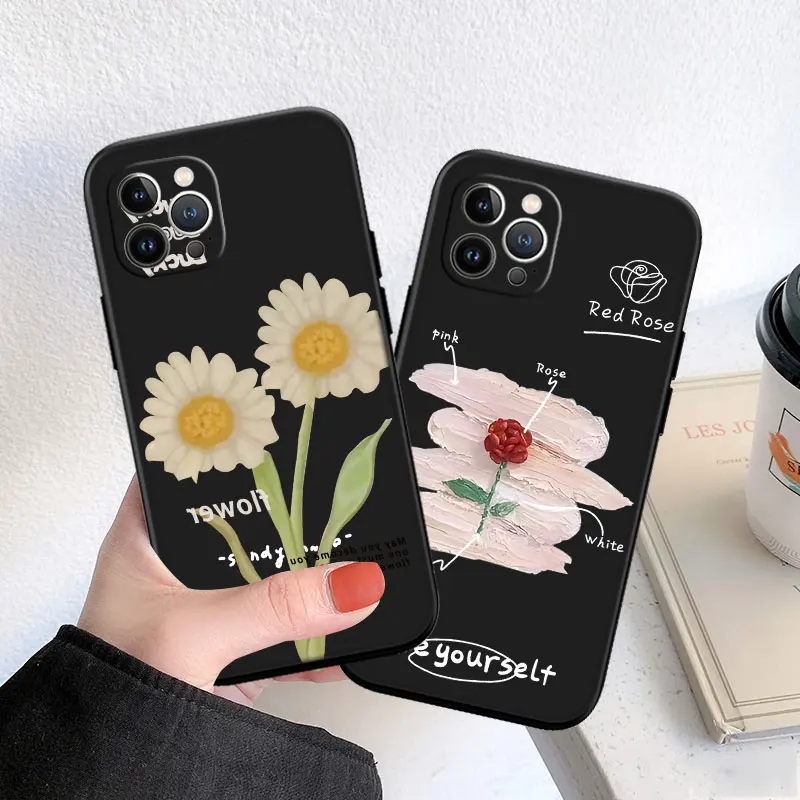

Flower Painting Soft Silicone Case for Huawei Y6 Y7 Y9 Mate 10 20 Nova 2i 3 3i 4E 5T 7 SE Lite Pirme Pro