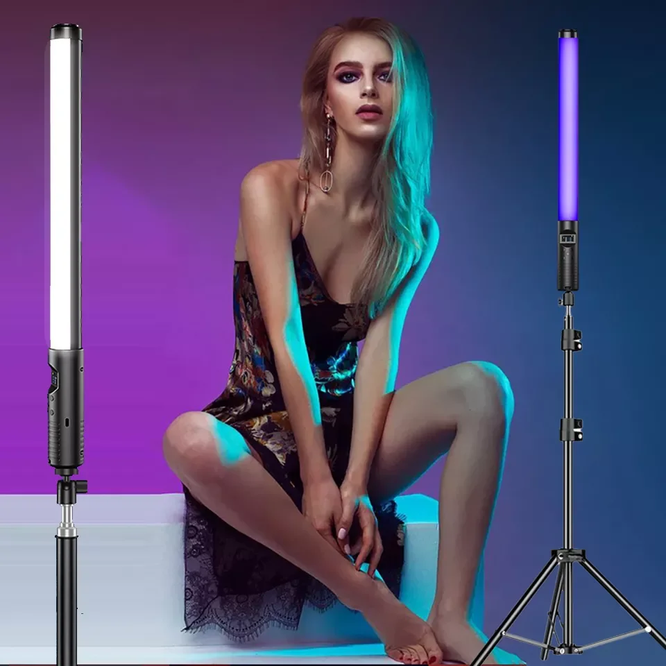 

RGB Light Stick Wand With Tripod Stand Colorful LED Fill Light Handheld Flash Speedlight Photography Lighting Video Lamp Party