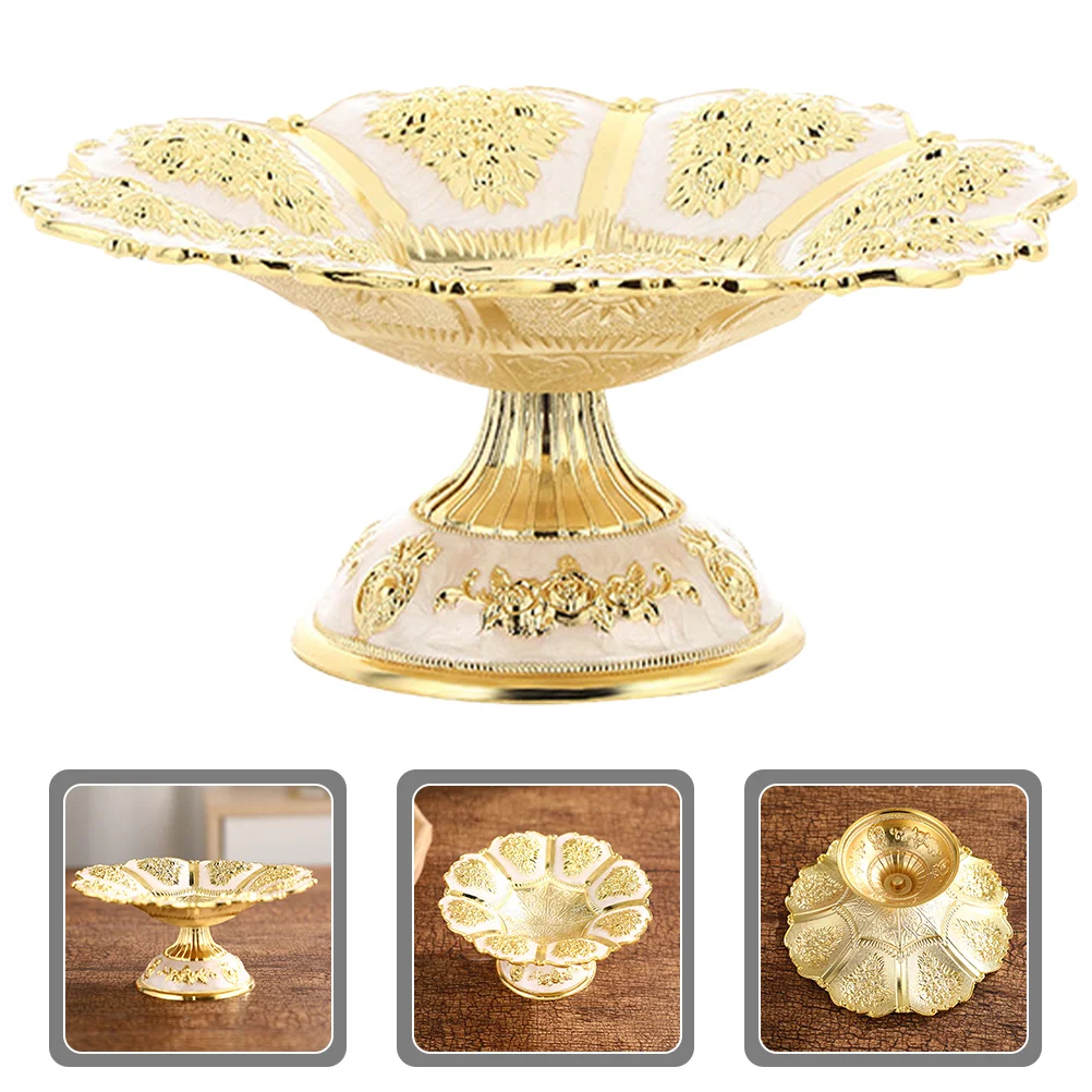 

Fruit Dish Household European Style Dessert Holder Cake Plate Decorative Snack Dish