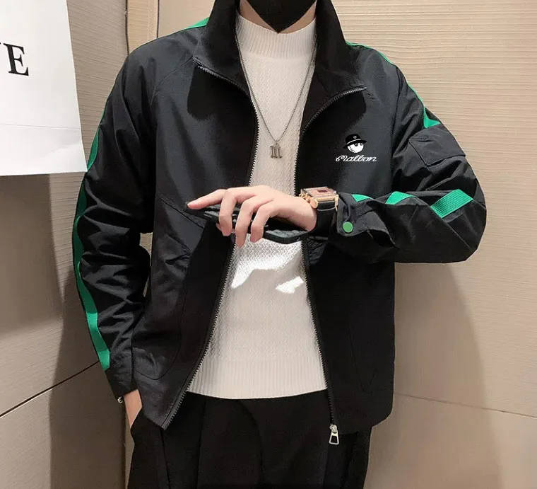 2023 New Year Fashion Brand Outdoor Golf Men's Baseball Jacket Golf Stand-up Collar Jacket Zipper Top