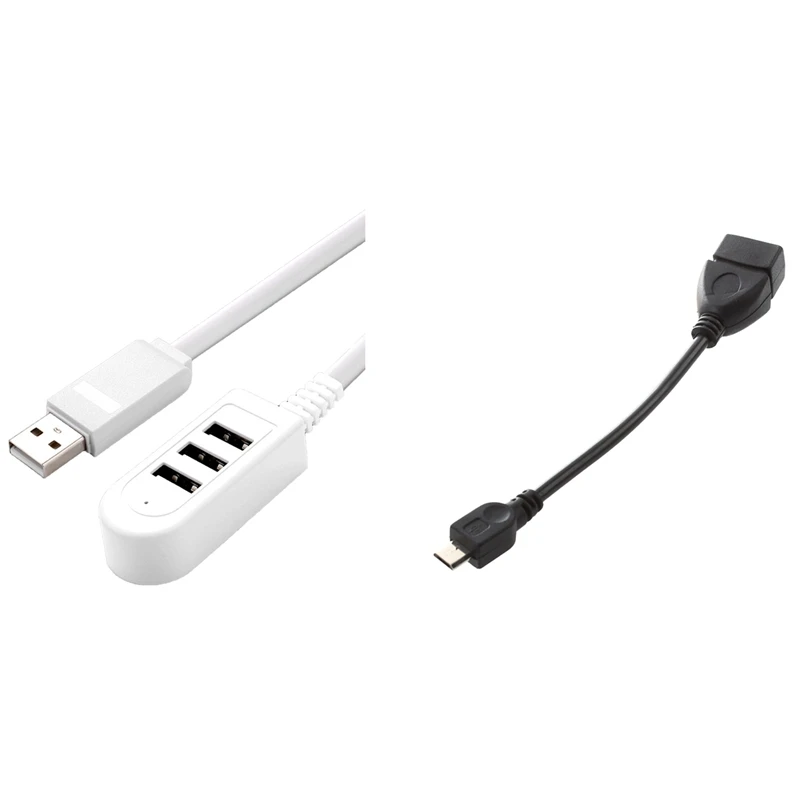 

Переходник с USB A 2,0 «мама» на Micro-USB B «папа» и 3 порта USB 1,2, разветвитель, конвертер, внешний