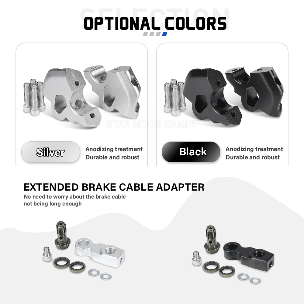 Фото Для BMW R1300GS R 1300 GS ADV R1300RT R1300 RT мотоциклетный руль, подъемник ручки 38 мм, передний мобильный 27 мм №5